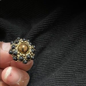 Authentic Dolce & Gabbana Elegant Gold and Black Button